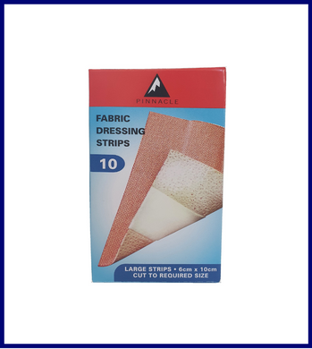 Plasters Fabric Dressing Strips 6 x 10cm 10