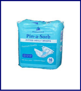 Pin-a-Sorb L /X-L Adult Diapers 8/16