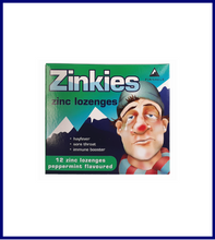 Load image into Gallery viewer, Zinkies Lozenges Honey/Peppermint flavours 12