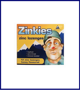 Zinkies Lozenges Honey/Peppermint flavours 12