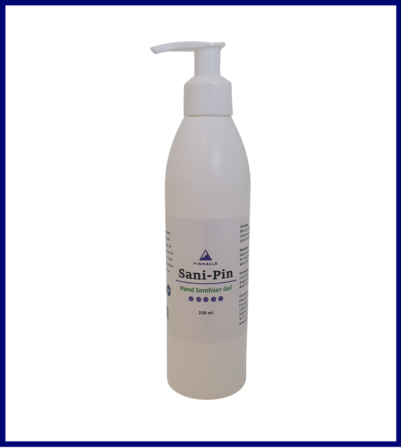 SaniPin Hand Santiser Gel 250/500ml – Pinnacle Pharmaceuticals